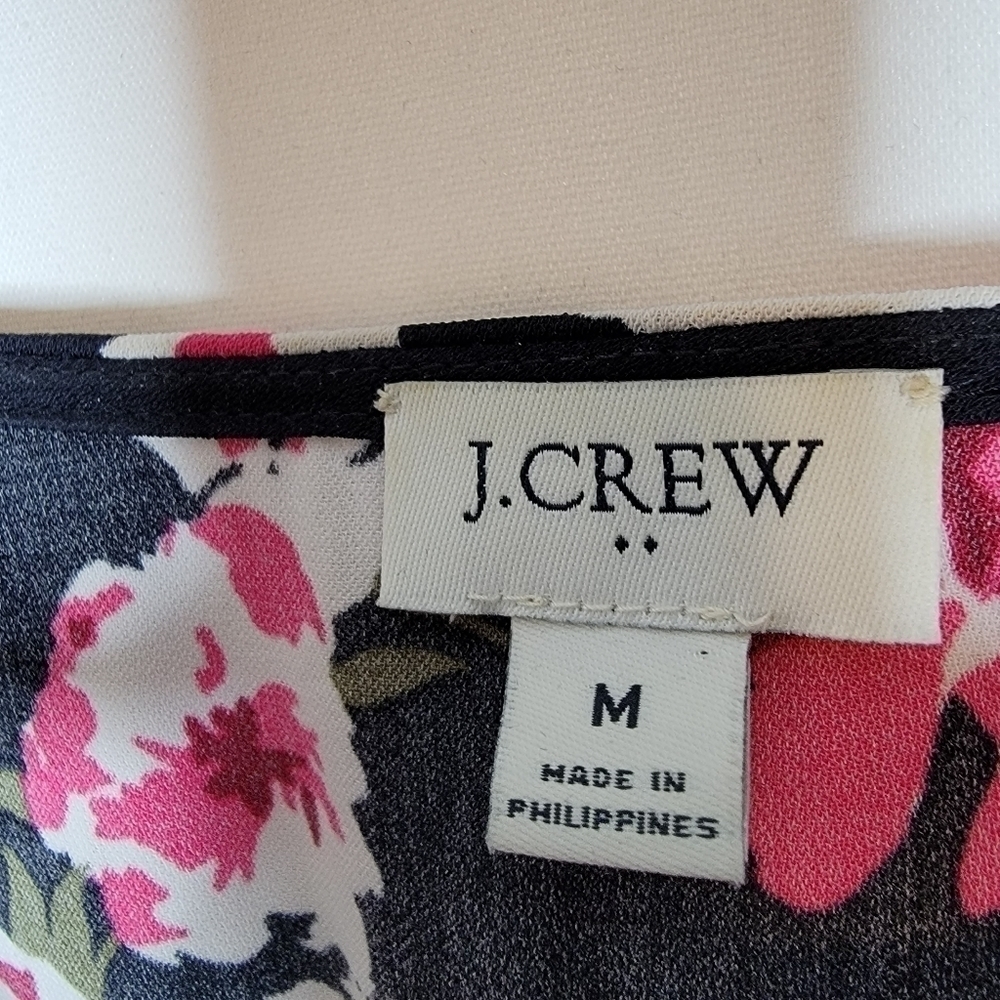 J. CREW Blue Floral Ruffle Wrap Dress - Picture 7 of 16